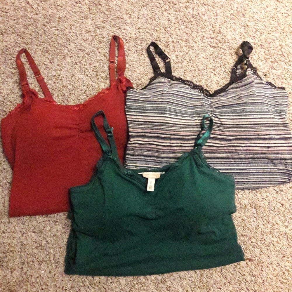 3 Pack Jessica Simpson Nursing Tanks Medium